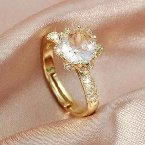 Gold Rhinestone Ring